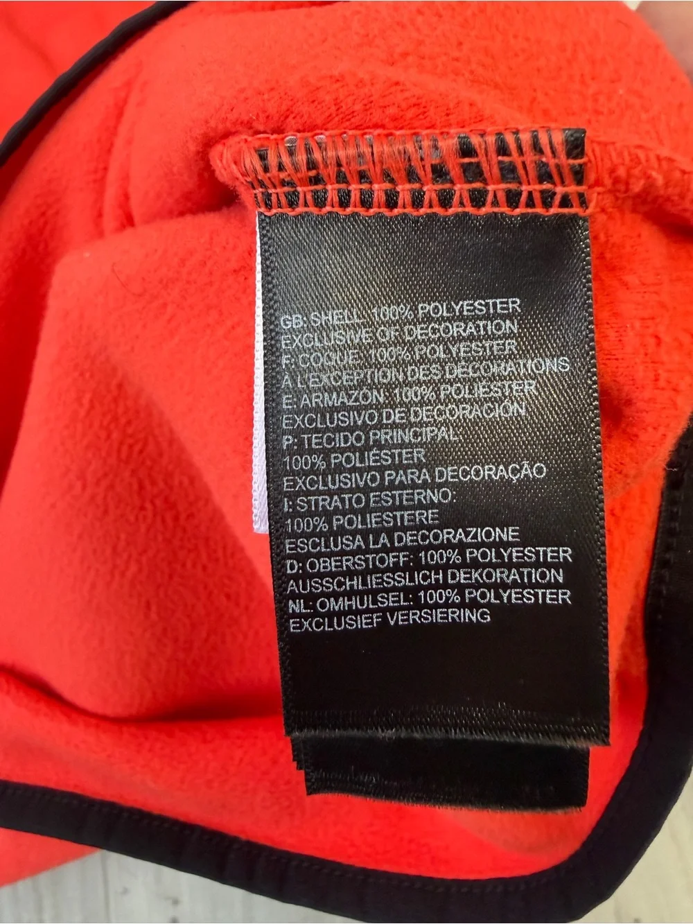 The North Face Orange & Black 1/4 Zip Fleece Pullover